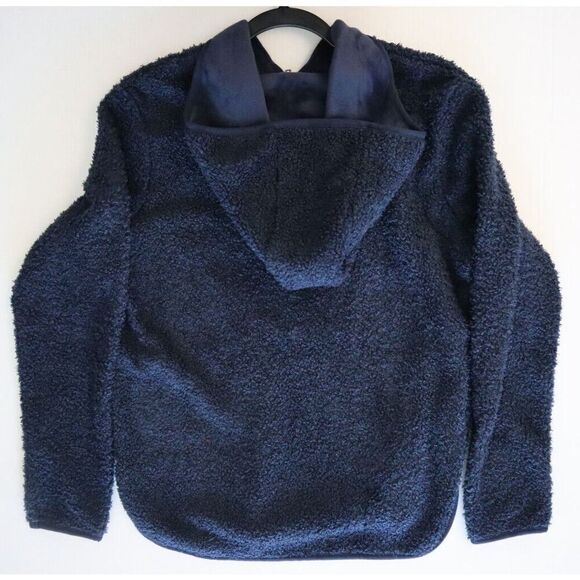 Banana Republic 779566 Women's Sz S Preppy Navy Blue Sherpa Half-Zip Hoodie $80 - Picture 8 of 9